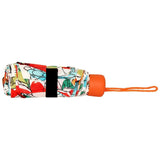 FabSeasons 5 fold Floral Printed Small Compact Manual Orange Umbrella freeshipping - FABSEASONS