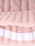 FabSeasons Winter Lightpink skull cap with Pom-Pom & Detachable Wig for Girls & Women