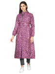 FabSeasons Waterproof Long / Full Raincoat for women with adjustable Hood and Reflector at back for Night visibility. Pack contains Top and Storage Bag