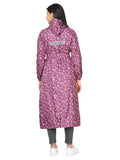 FabSeasons Waterproof Long / Full Raincoat for women with adjustable Hood and Reflector at back for Night visibility. Pack contains Top and Storage Bag