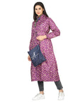 FabSeasons Waterproof Long / Full Raincoat for women with adjustable Hood and Reflector at back for Night visibility. Pack contains Top and Storage Bag