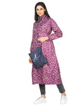 FabSeasons Waterproof Long / Full Raincoat for women with adjustable Hood and Reflector at back for Night visibility. Pack contains Top and Storage Bag