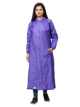 FabSeasons Waterproof Long / Full Raincoat for women with adjustable Hood and Reflector at back for Night visibility. Pack contains Top and Storage Bag