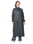 FabSeasons Waterproof Long / Full Raincoat for women with adjustable Hood and Reflector at back for Night visibility. Pack contains Top and Storage Bag