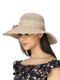 FabSeasons Long Brim Beach and Sun Hat / caps for Women & Girls