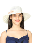 FabSeasons Long Brim Beach and Sun Hat / caps for Women & Girls