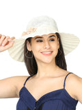 FabSeasons Long Brim Beach and Sun Hat / caps for Women & Girls