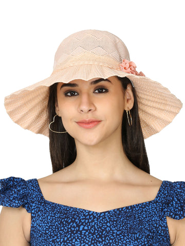 FabSeasons Long Brim Beach and Sun Hat / caps for Women & Girls