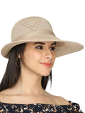 FabSeasons Long Brim Beach and Sun Hat / caps for Women & Girls