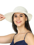 FabSeasons Long Brim Beach and Sun Hat / caps for Women & Girls