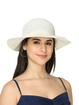 FabSeasons Long Brim Beach and Sun Hat / caps for Women & Girls