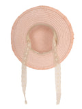 FabSeasons Straw Sun Hat / Caps with long ribbons for Girls & Women