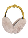 FabSeasons Foldable Ear Muffs for Girls & Women - Winter Ear Warmers with checkered headband - Soft & Warm Earmuffs - Winter Ear Covers