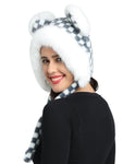 FabSeasons fancy checkered thick fluffy earmuff / ear cap & cover / beanies for Girls & Women for outdoors