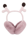 FabSeasons Winter Outdoors Foldable Ear Muffs / Warmer for Girls and Women with cute Horns for protection from Cold