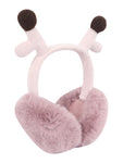 FabSeasons Winter Outdoors Foldable Ear Muffs / Warmer for Girls and Women with cute Horns for protection from Cold