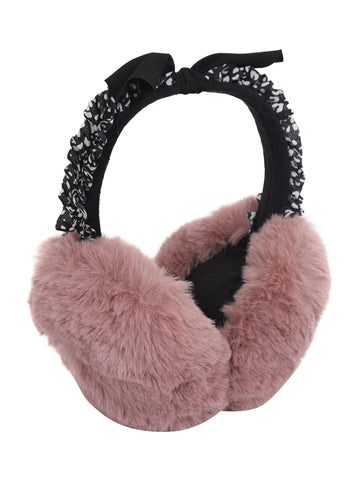 FabSeasons Foldable Ear Muffs for Girls & Women - Winter Ear Warmers with headband - Soft & Warm Earmuffs - Winter Ear Covers
