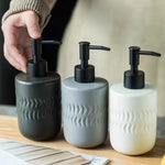 FabSeasons Black Arrow Ceramic Soap Dispenser, 350ML