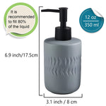 FabSeasons Grey Arrow Ceramic Soap Dispenser, 350ML