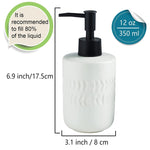 FabSeasons White Arrow Ceramic Soap Dispenser, 350ML