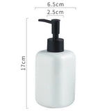 FabSeasons Glossy White Solid Ceramic Soap Dispenser, 300 ML