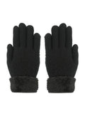 "FabSeasons Acrylic warm Woolen Winter dotted print knit cold weather fleece wool Gloves for Boys & Girls, fits for 7-14 years "