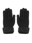 "FabSeasons Acrylic warm Woolen Winter dotted print knit cold weather fleece wool Gloves for Boys & Girls, fits for 7-14 years "