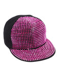 FabSeasons Studs Bling Flat Hip Hop Cap (Pink)