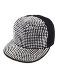 FabSeasons Studs Bling Flat Hip Hop Cap (Silver)