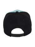 FabSeasons Studs Bling Flat Hip Hop Cap (Skyblue)