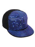 FabSeasons Studs Bling Flat Hip Hop Cap (Blue)