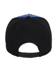 FabSeasons Studs Bling Flat Hip Hop Cap (Blue)