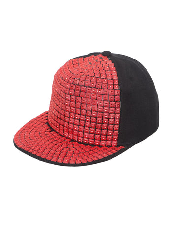 FabSeasons Studs Bling Flat Hip Hop Cap