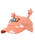 FabSeasons Cotton Cap for Boys & Girls with Antler, Fits for 1-4 years kids, Velcro adjustment at back