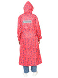 FabSeasons Waterproof abstract printed Long / Full Raincoat for women with adjustable Hood. Pack contains Top and Storage Bag