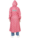 FabSeasons Waterproof printed Long / Full Raincoat for women with adjustable Hood. Pack contains Top and Storage Bag