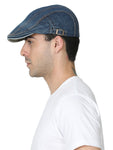 FabSeasons Unisex Washed / Faded Denim / Jeans Cotton Flat Golf Caps / Hats for men & Women