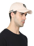 FabSeasons Black Solid Cotton Unisex Baseball Summer Cap & Hat with Adjustable Buckle