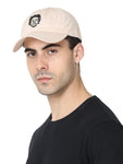 FabSeasons Black Solid Cotton Unisex Baseball Summer Cap & Hat with Adjustable Buckle