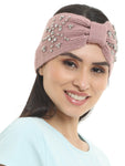 FabSeasons Studded Acrylic Woolen Skull Stretch headband / ear warmer / cap / Hair Accessory for women & Girls for winters