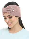 FabSeasons Studded Acrylic Woolen Skull Stretch headband / ear warmer / cap / Hair Accessory for women & Girls for winters