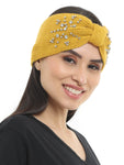 FabSeasons Studded Acrylic Woolen Skull Stretch headband / ear warmer / cap / Hair Accessory for women & Girls for winters