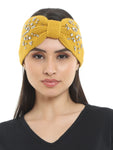 FabSeasons Studded Acrylic Woolen Skull Stretch headband / ear warmer / cap / Hair Accessory for women & Girls for winters