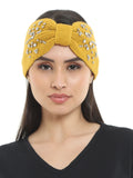 FabSeasons Studded Acrylic Woolen Skull Stretch headband / ear warmer / cap / Hair Accessory for women & Girls for winters