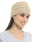 FabSeasons Acrylic Woolen Skull Stretch headband / ear warmer / cap / Hair Accessory for women & Girls for winters