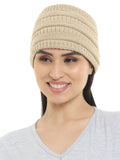 FabSeasons Acrylic Woolen Skull Stretch headband / ear warmer / cap / Hair Accessory for women & Girls for winters