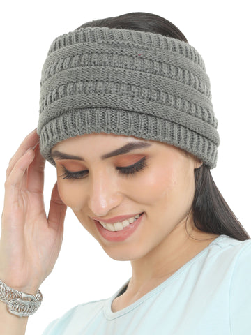 FabSeasons Acrylic Woolen Skull Stretch headband / ear warmer / cap / Hair Accessory for women & Girls for winters