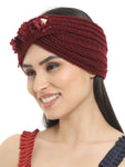 FabSeasons Acrylic Woolen Skull Stretch headband / ear warmer / cap / Hair Accessory for women & Girls for winters