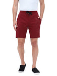 FabSeasons XVV Printed Maroon Casual Premium Fashion Solid PolyCotton with Lycra Shorts