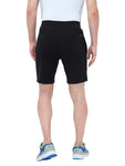 FabSeasons Black Strips Casual Fashion Solid PolyCotton with Lycra Shorts for Mens